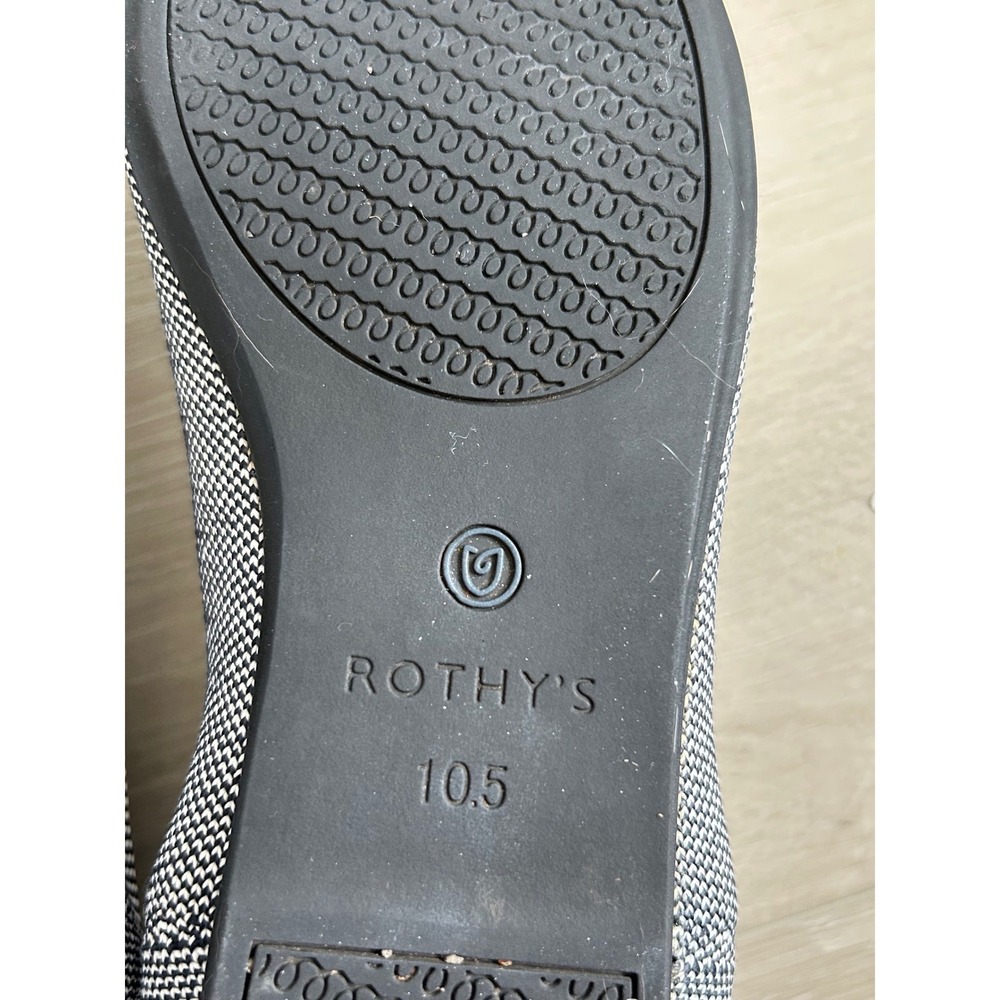 Rothy's ballet flat Cloud Gray Birdseye round toe 10.5 minimalist casual comfort - Picture 7 of 7